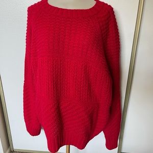 Red Oversized Sweater